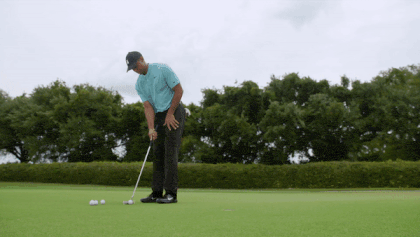 One-handed putting practice enhances overall control of the putt