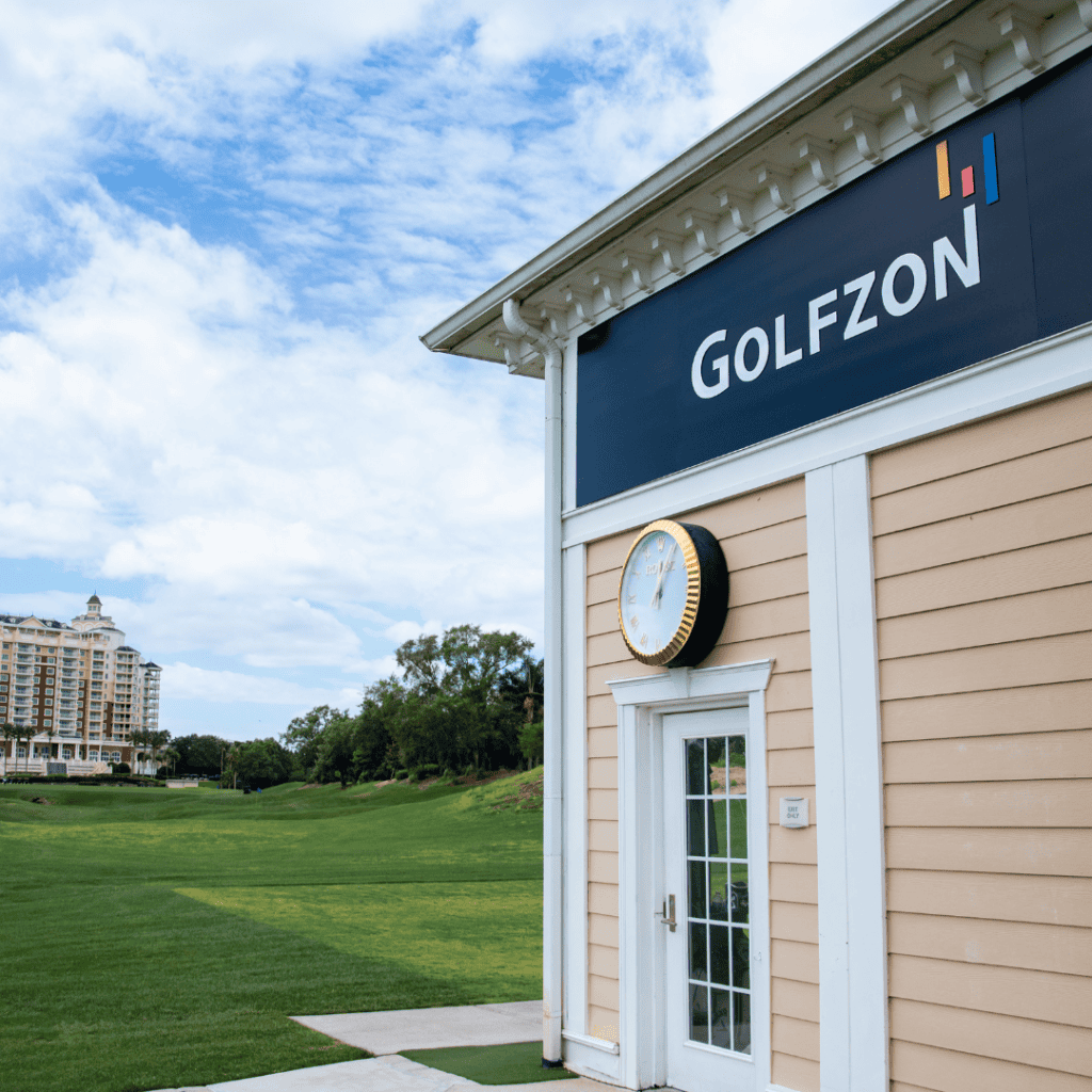 a view of the private driving range at our junior golf program